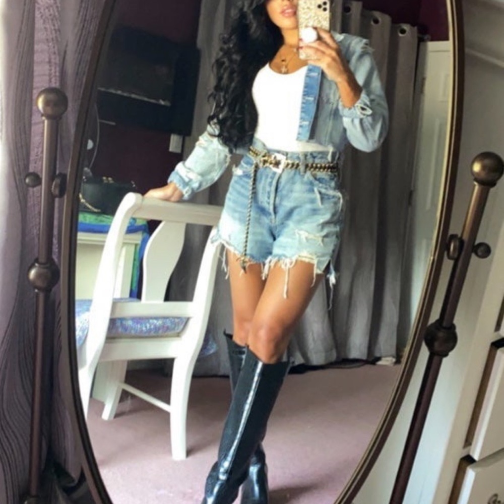 REVOLVE Denim Shorts | AGOLDE Dee Ultra High Rise Shorts
